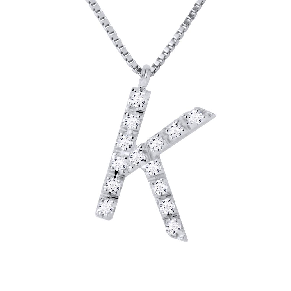 Diamant-Halskette mit Anhänger K