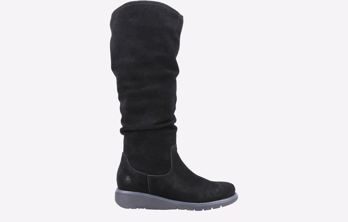 Hush Puppies Lucinda Damenstiefel Aus Schwarzem Wildleder