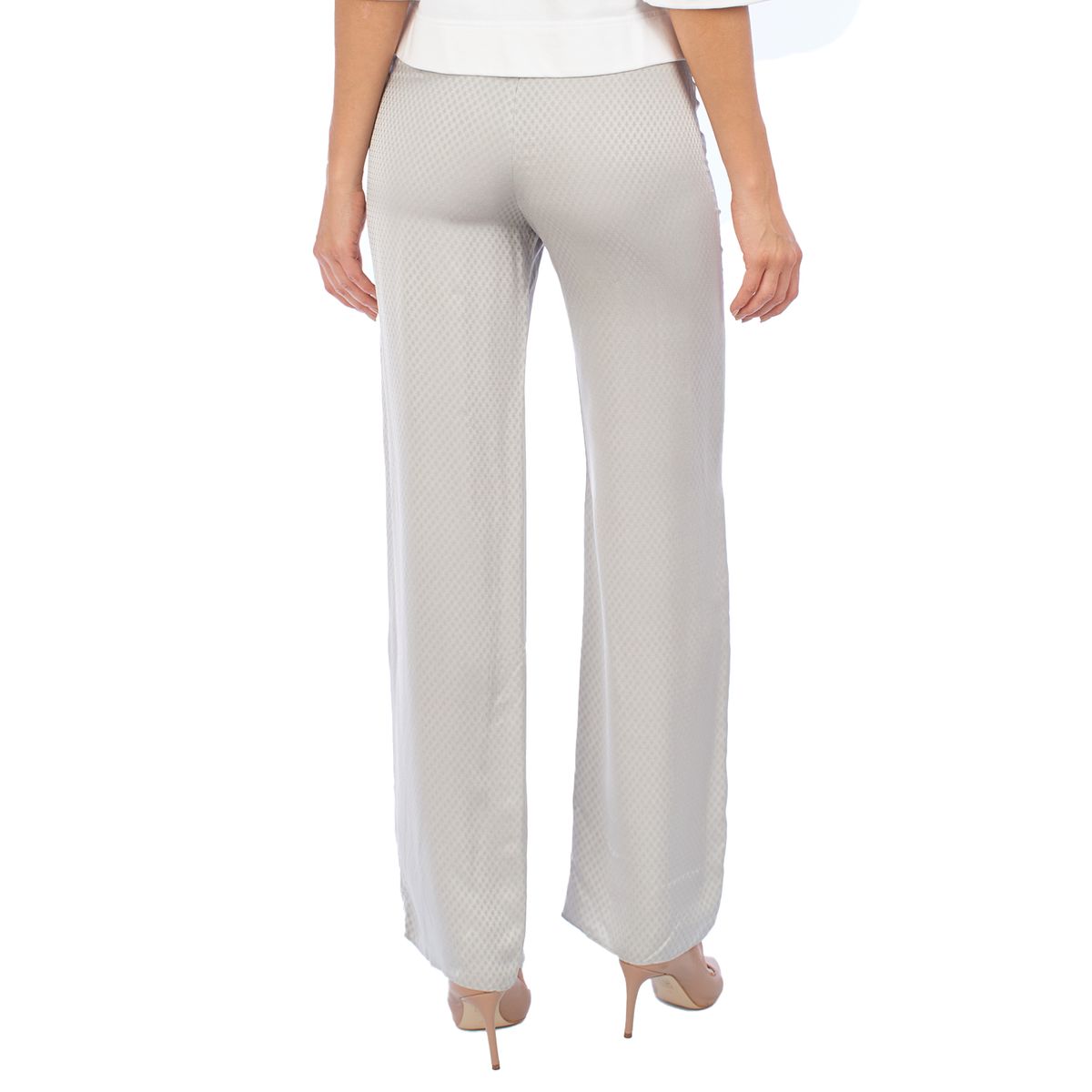 Jacquard-Palazzohose mit weitem Bein