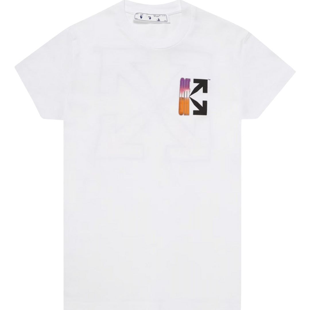 Schmales T-Shirt mit Farbverlaufspfeilgrafik
