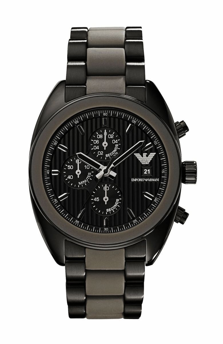 Herren Chronograph Uhr Dunkelgrau