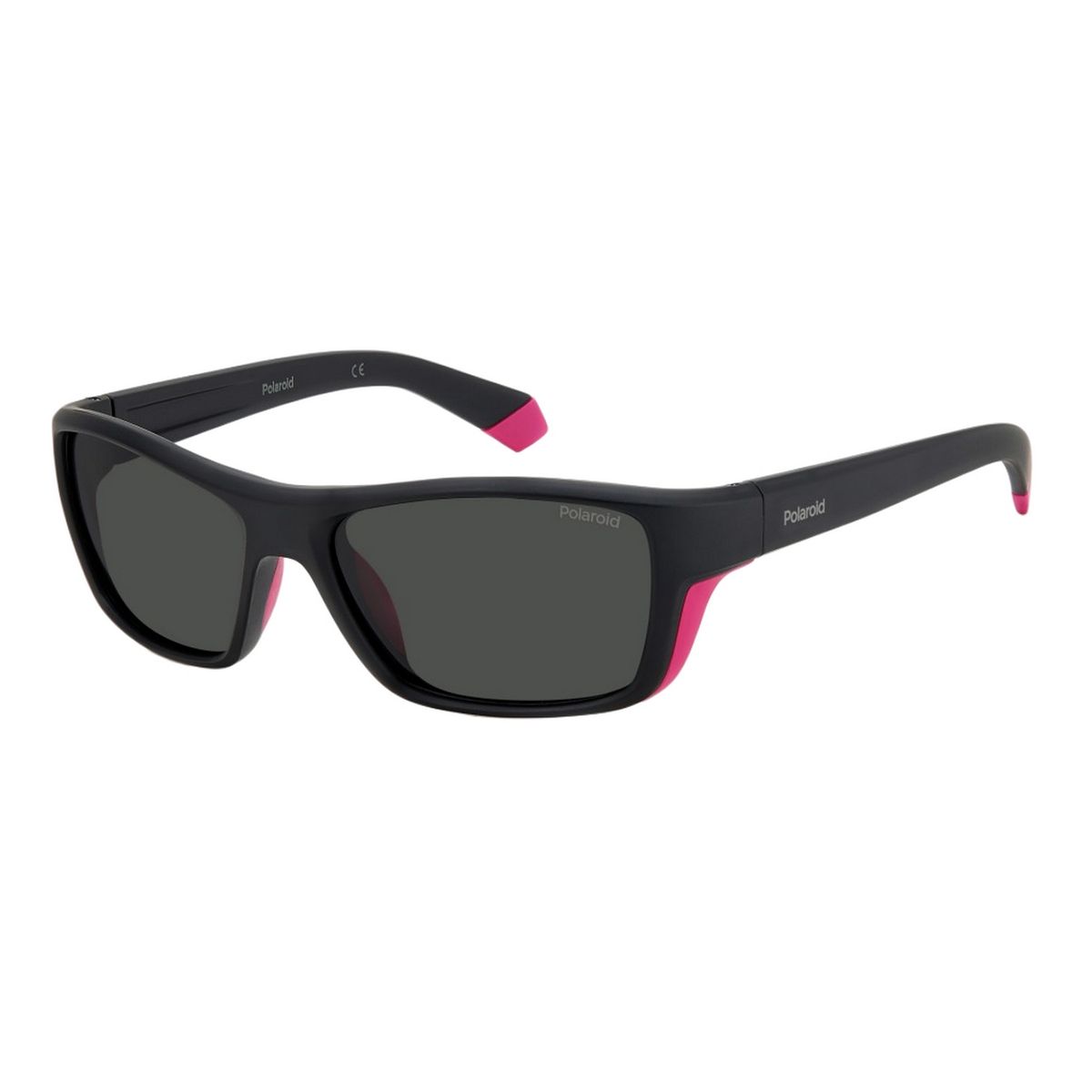 Sportliche schwarze rechteckige Sonnenbrille