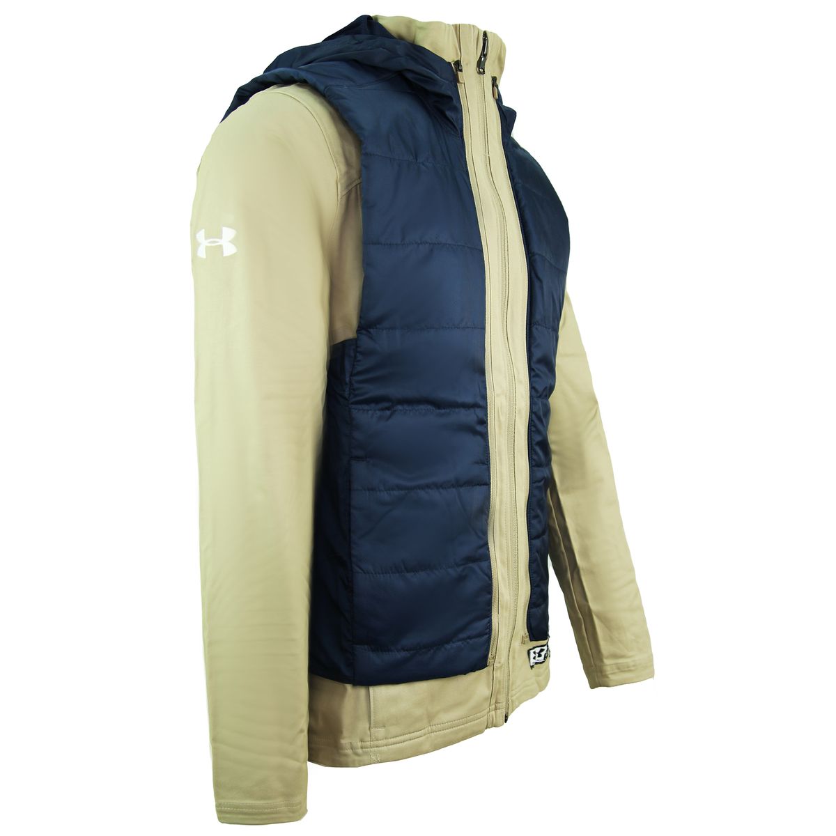Hybride Kapuzen-Steppjacke