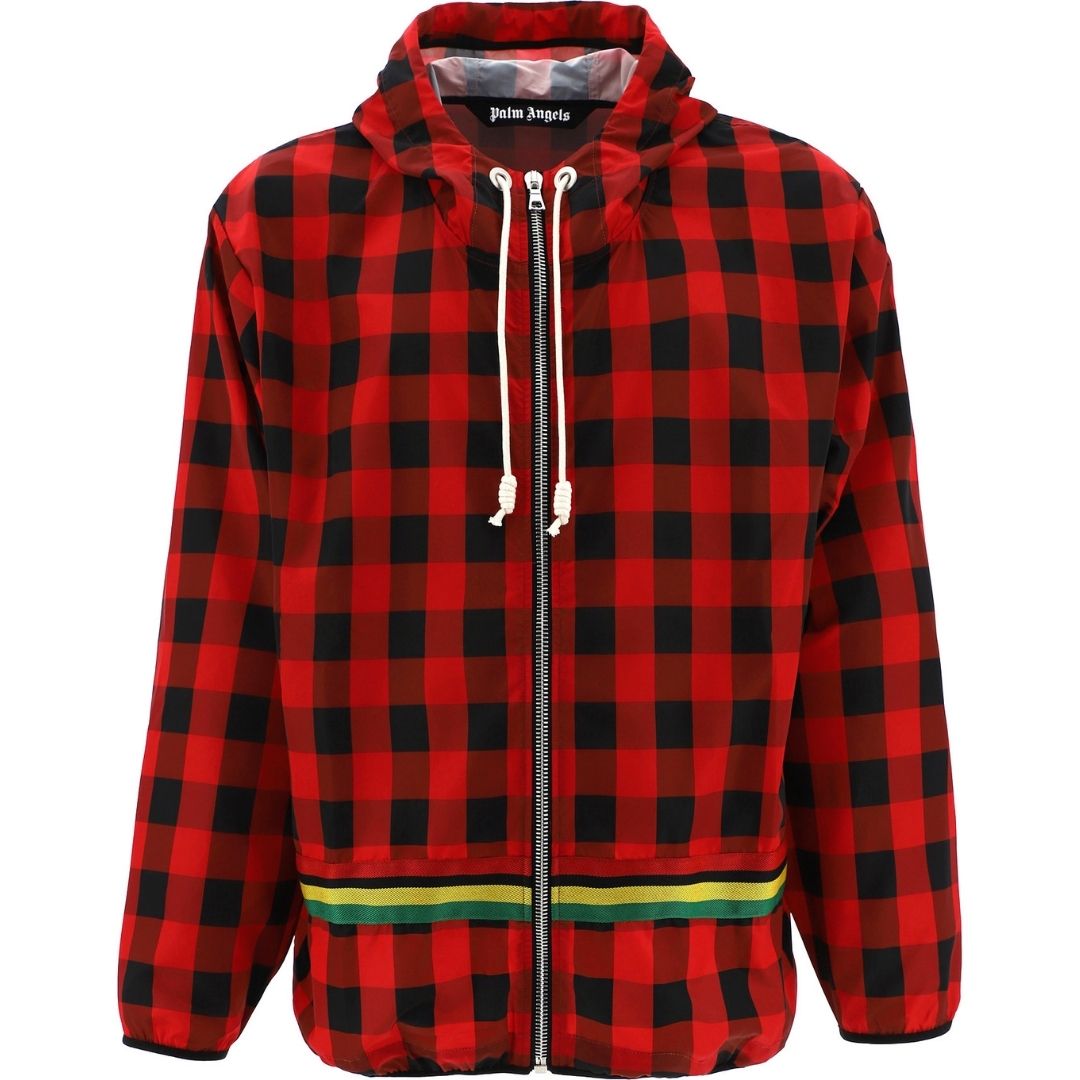 Windbreaker Jacke mit Büffel-Karomuster
