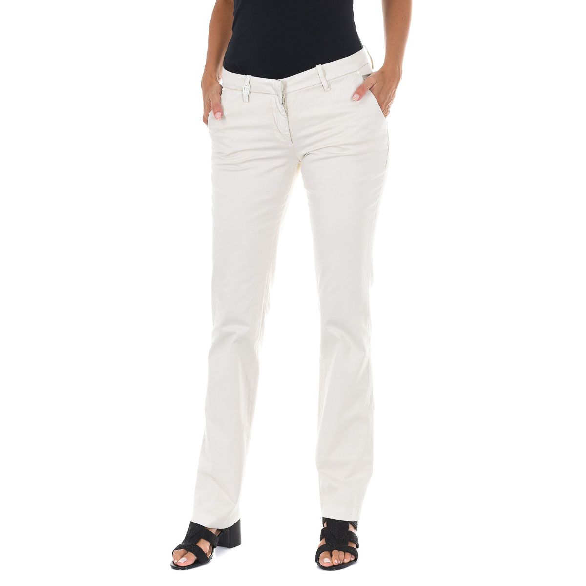 Chinohose mit geradem Bein