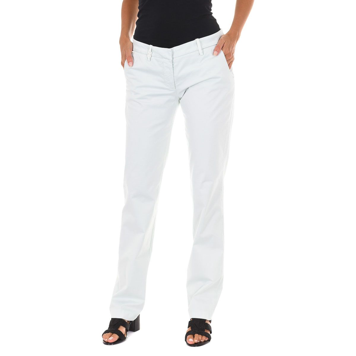 Chinohose mit geradem Bein