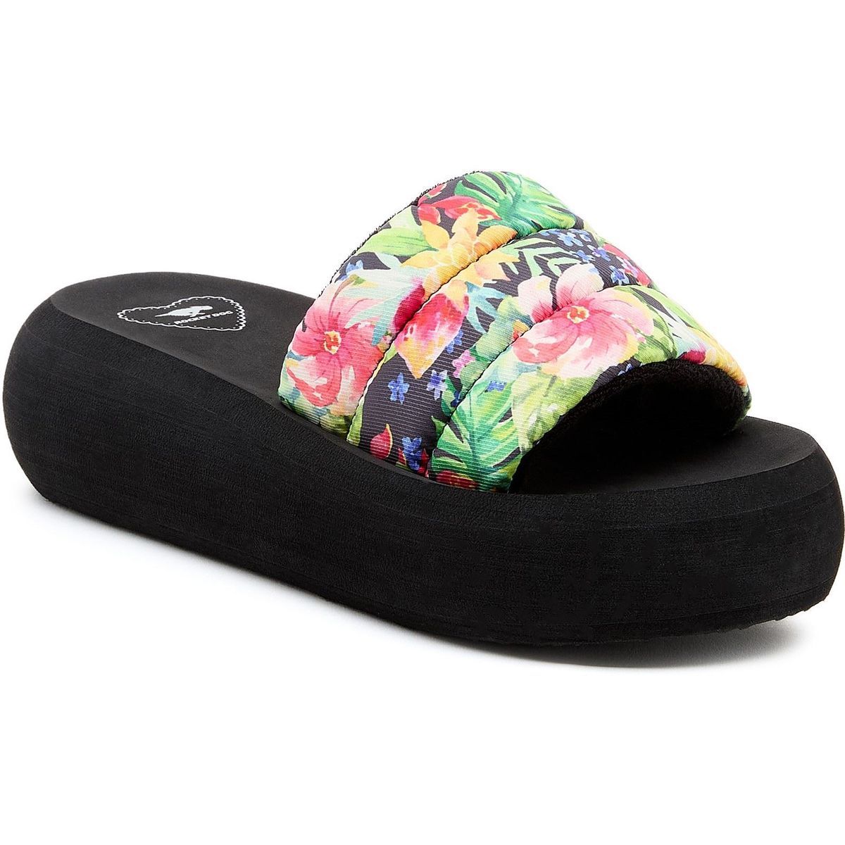 Rocket Dog Splash Bahama Damen Sandalen aus Textil in Schwarz/Mehrfarbig