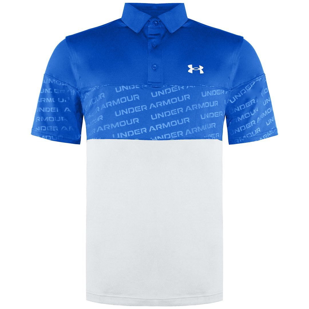 Herren Zweifarbiges Grafik-Poloshirt