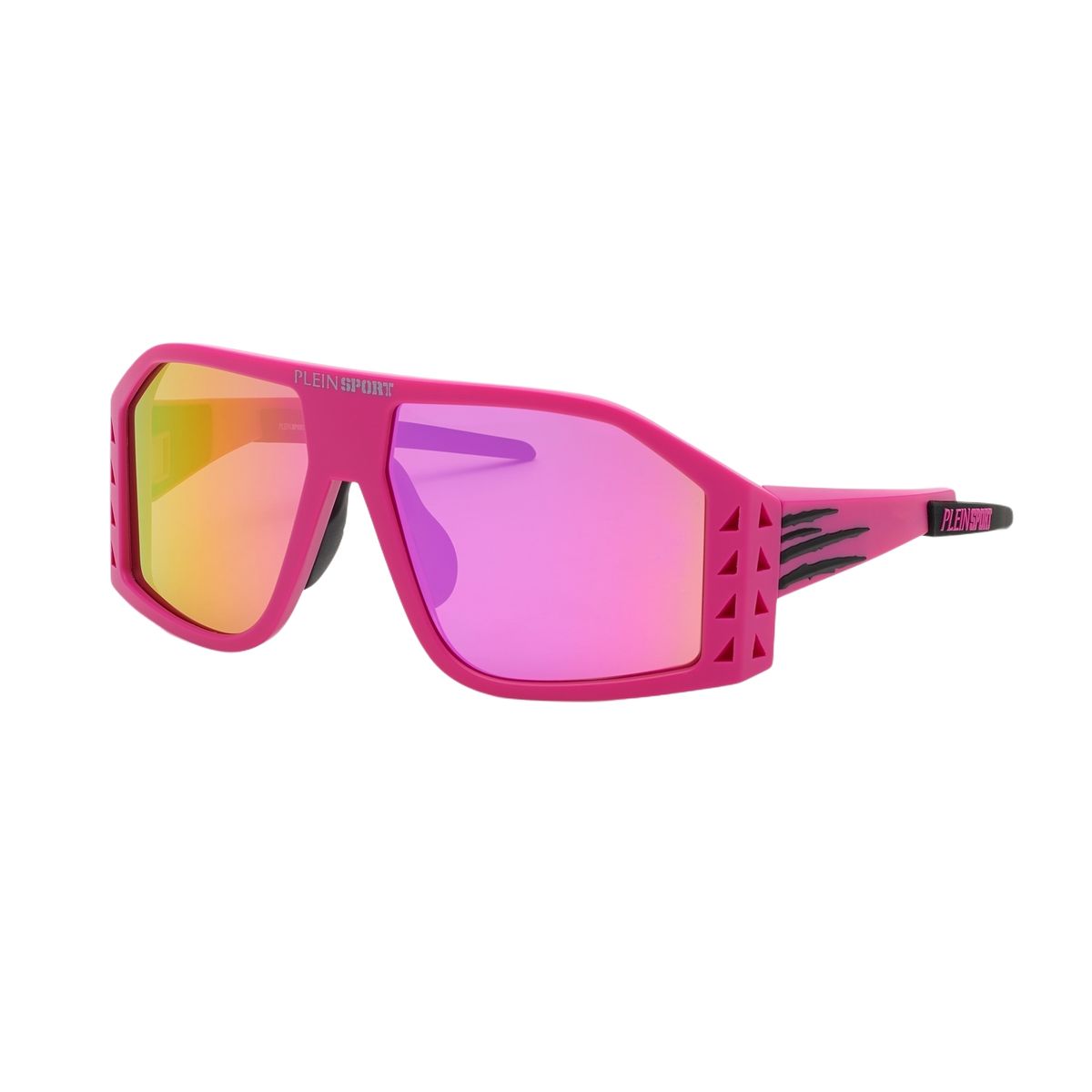 Sportliche Shield-Sonnenbrille, eckiges Design