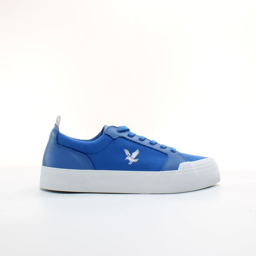 Blaue Canvas Schnür-Sneakers