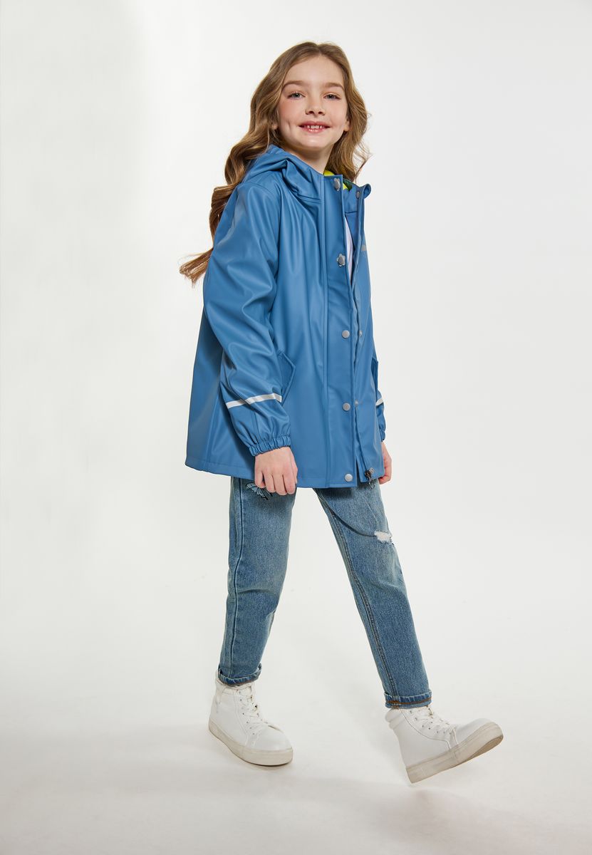 Blaue wasserdichte Regenjacke für Kinder