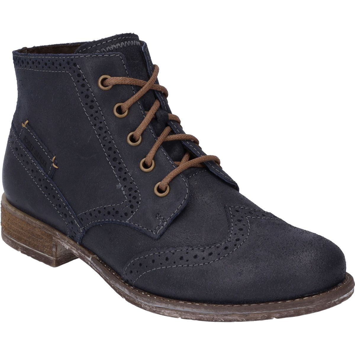 Klassische Brogue-Stiefeletten mit Flügelkappe