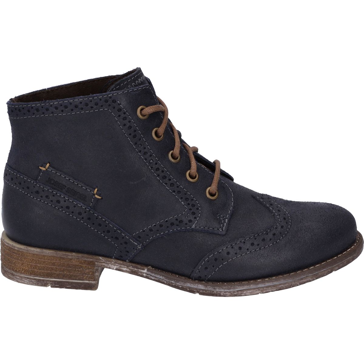 Klassische Brogue-Stiefeletten mit Flügelkappe