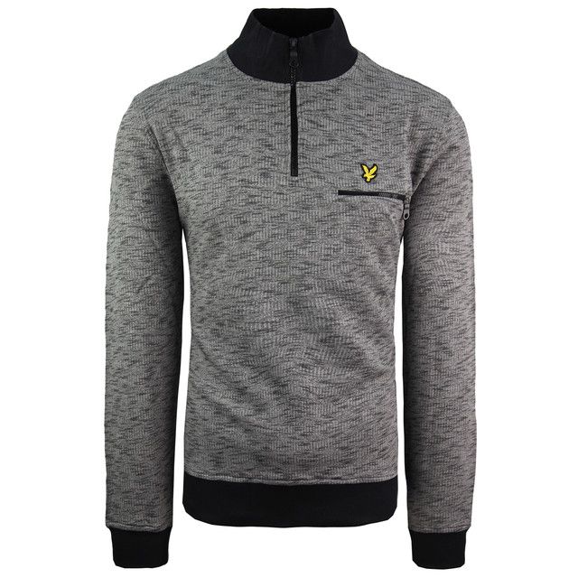 Herren Space Dye Viertelreißverschluss-Pullover