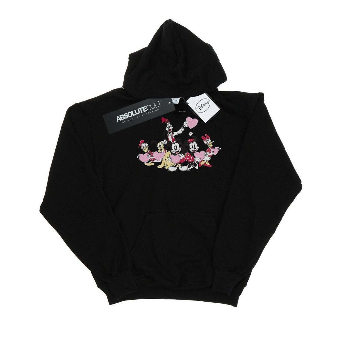 Disney - "Mickey Mouse Love Friends" Kapuzenpullover für Herren (Schwarz)