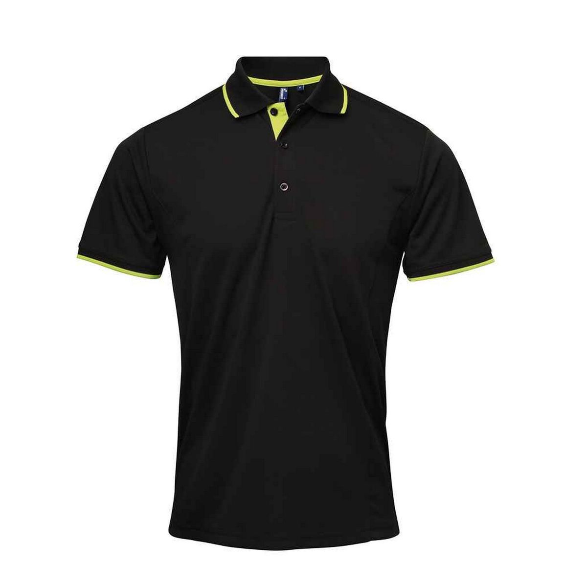 Schwarzes Piqué-Poloshirt für Herren