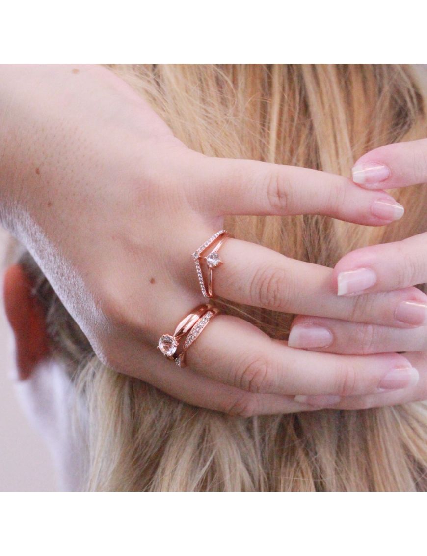 Roségoldenes Prestige Ringset