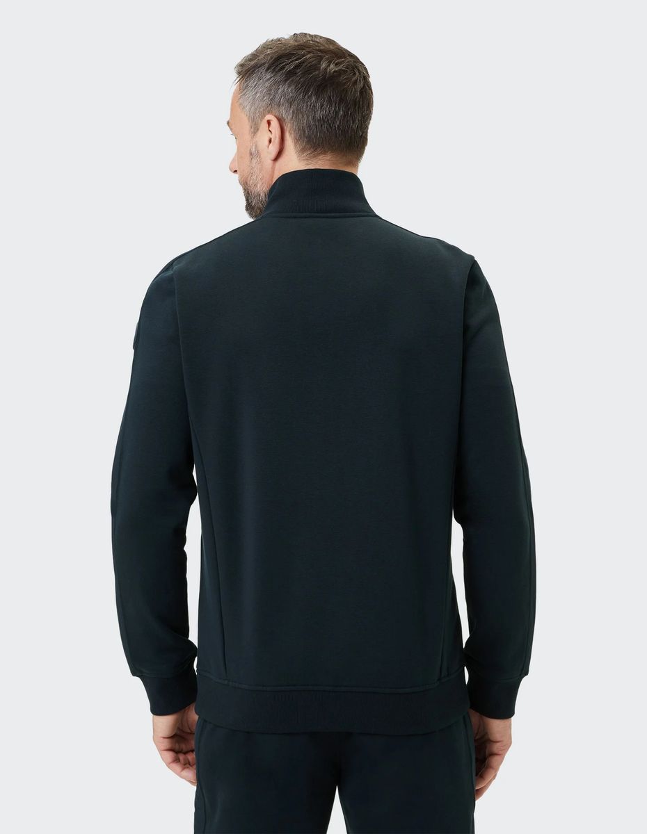 Sweatjacke mit Stehkragen und Reißverschluss