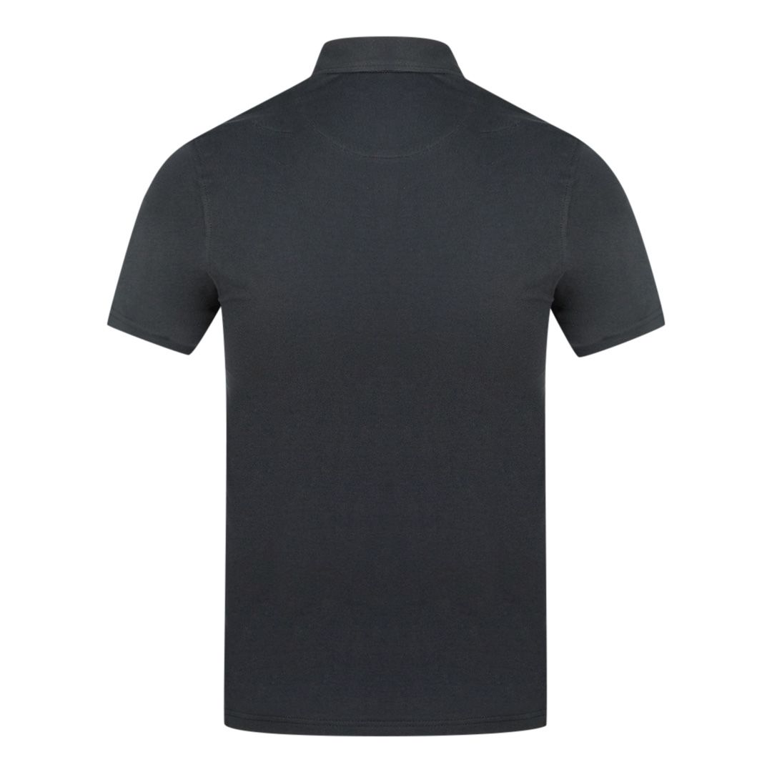 Stretch-Poloshirt mit Wappen-Stickerei