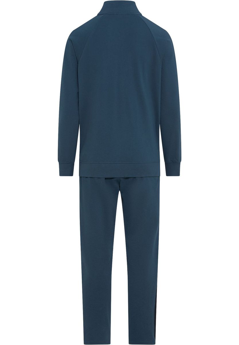 Türkisfarbener Herren Trainingsanzug mit Streifen