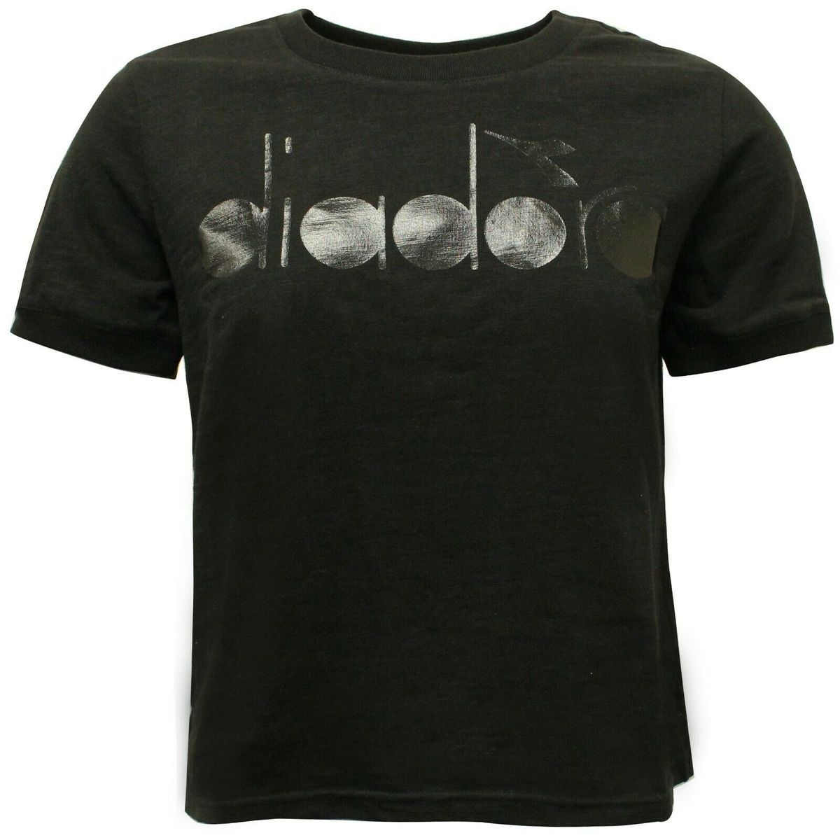 Sportliches schwarzes Kurzarm-T-Shirt