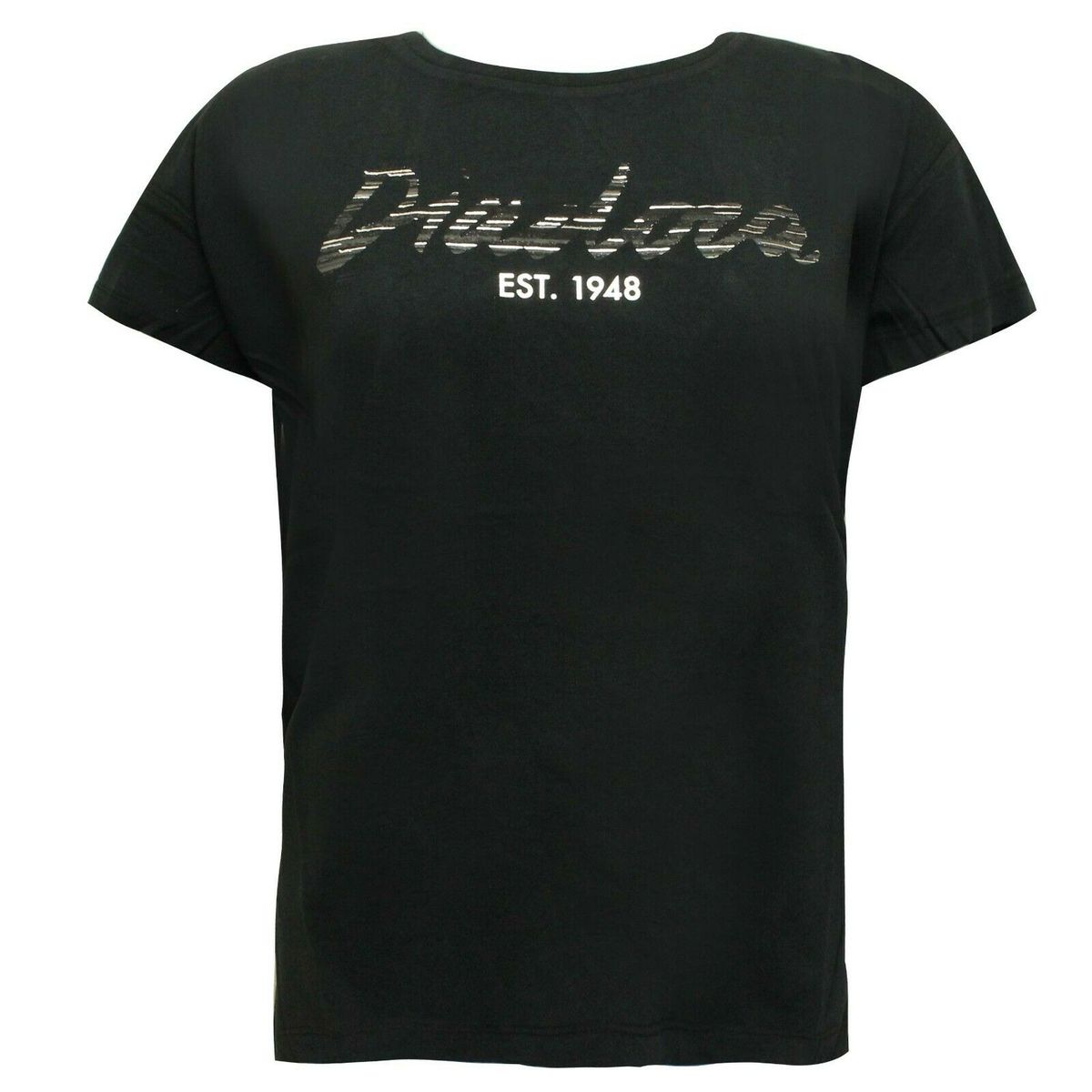 Sportliches schwarzes Kurzarm-T-Shirt