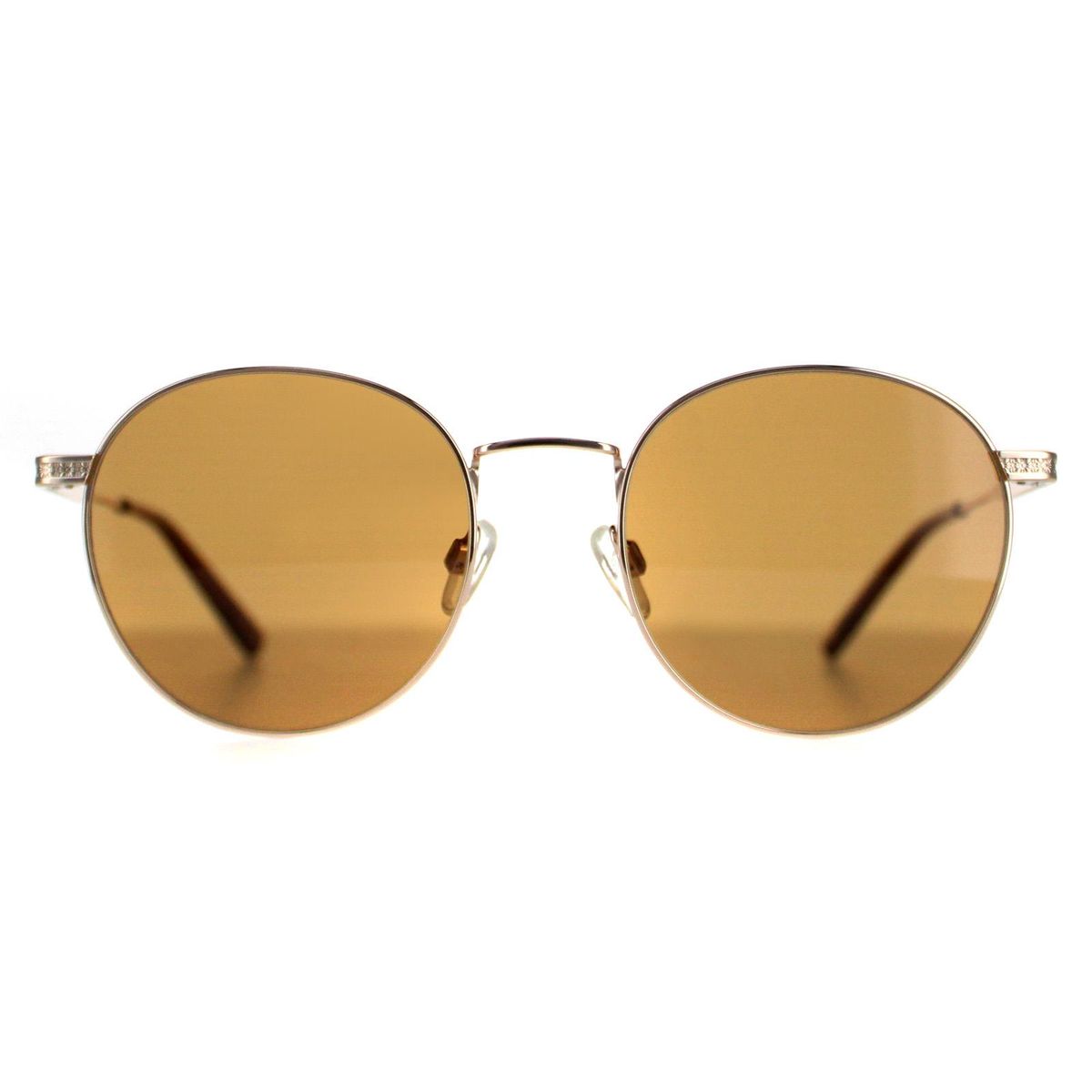 Runde Sonnenbrille, hellgoldener Rahmen