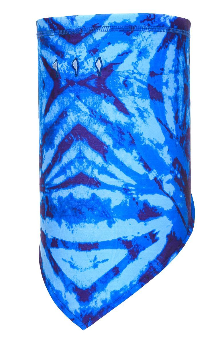 Blaues Batik-Nackenwärmer-Bandana