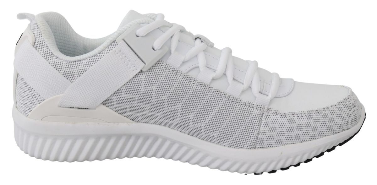 Plein Sport Herren Weiß Polyester Adrian Turnschuhe Schuhe