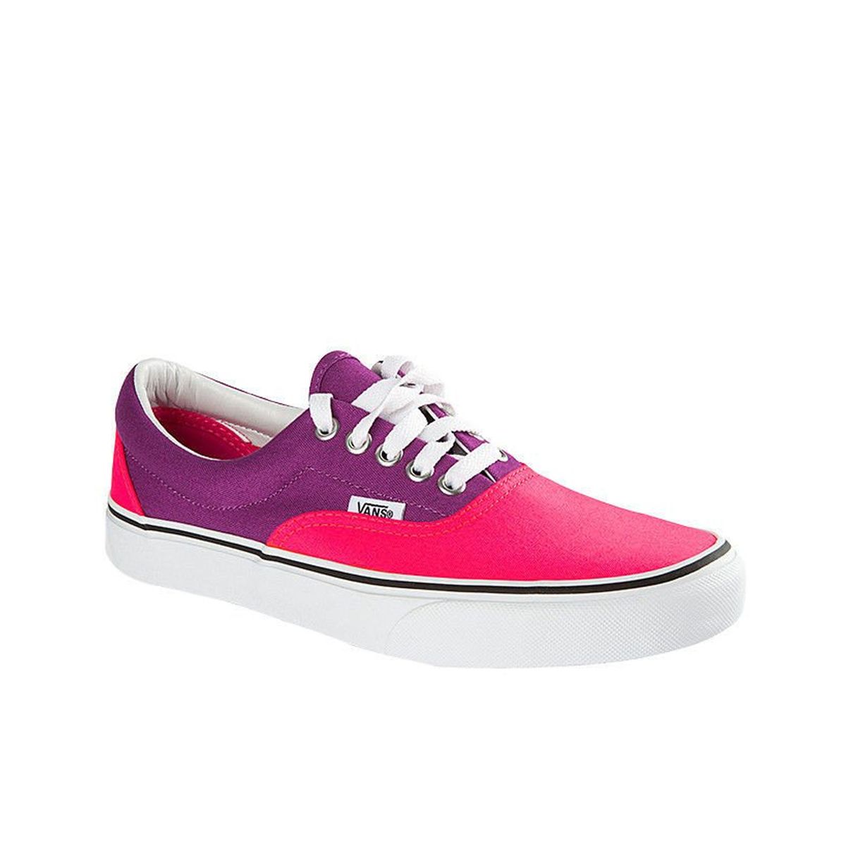Zweifarbige Low-Top-Sneaker aus Canvas