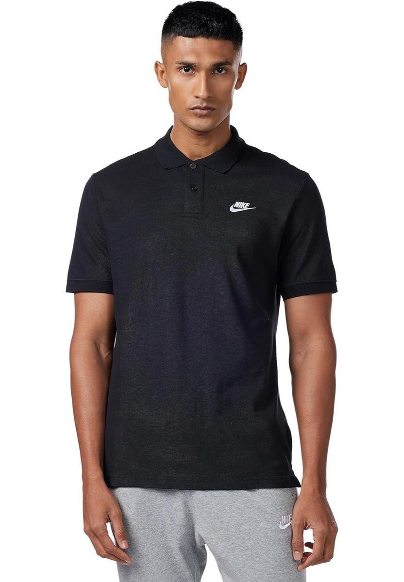Schwarzes Sportswear-Poloshirt für Herren