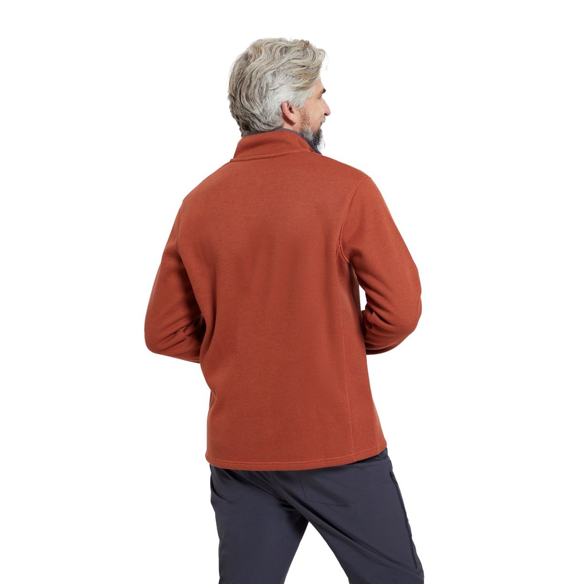 Fleece-Pullover mit Kontrast-Reißverschluss