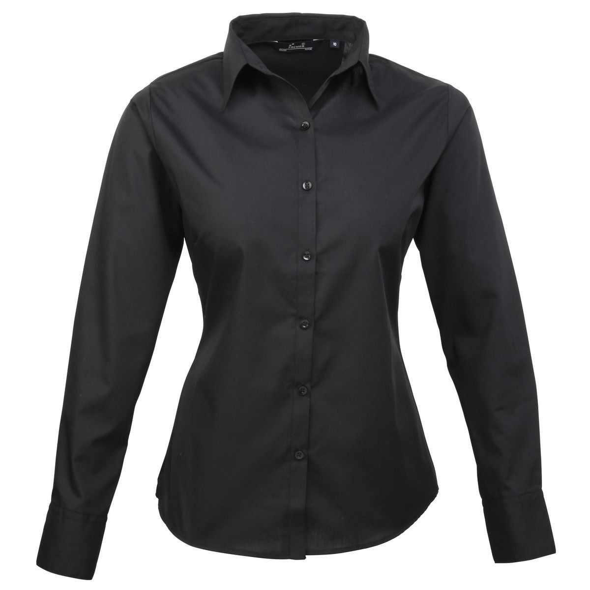Klassische Langarm Popeline Bluse