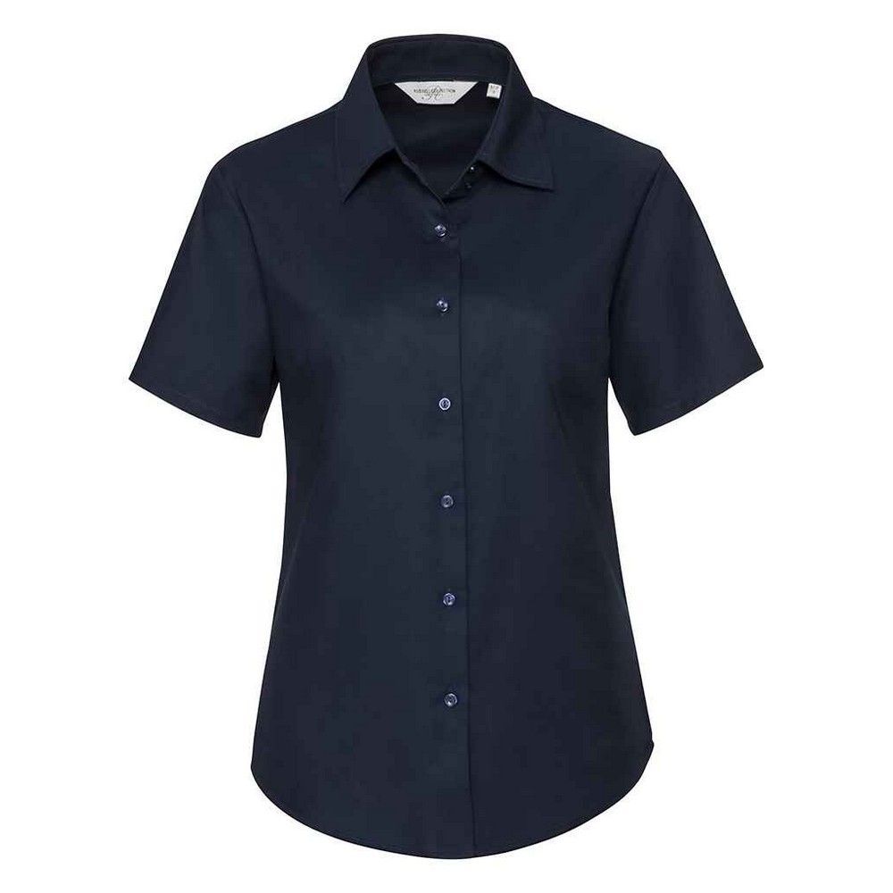 Russell Collection - Hemd für Damen kurzärmlig (Leuchtend Navy-Blau)