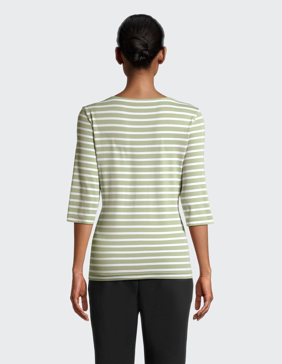 Gestreiftes 3/4-Arm T-Shirt