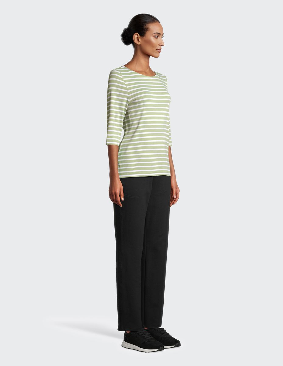 Gestreiftes 3/4-Arm T-Shirt