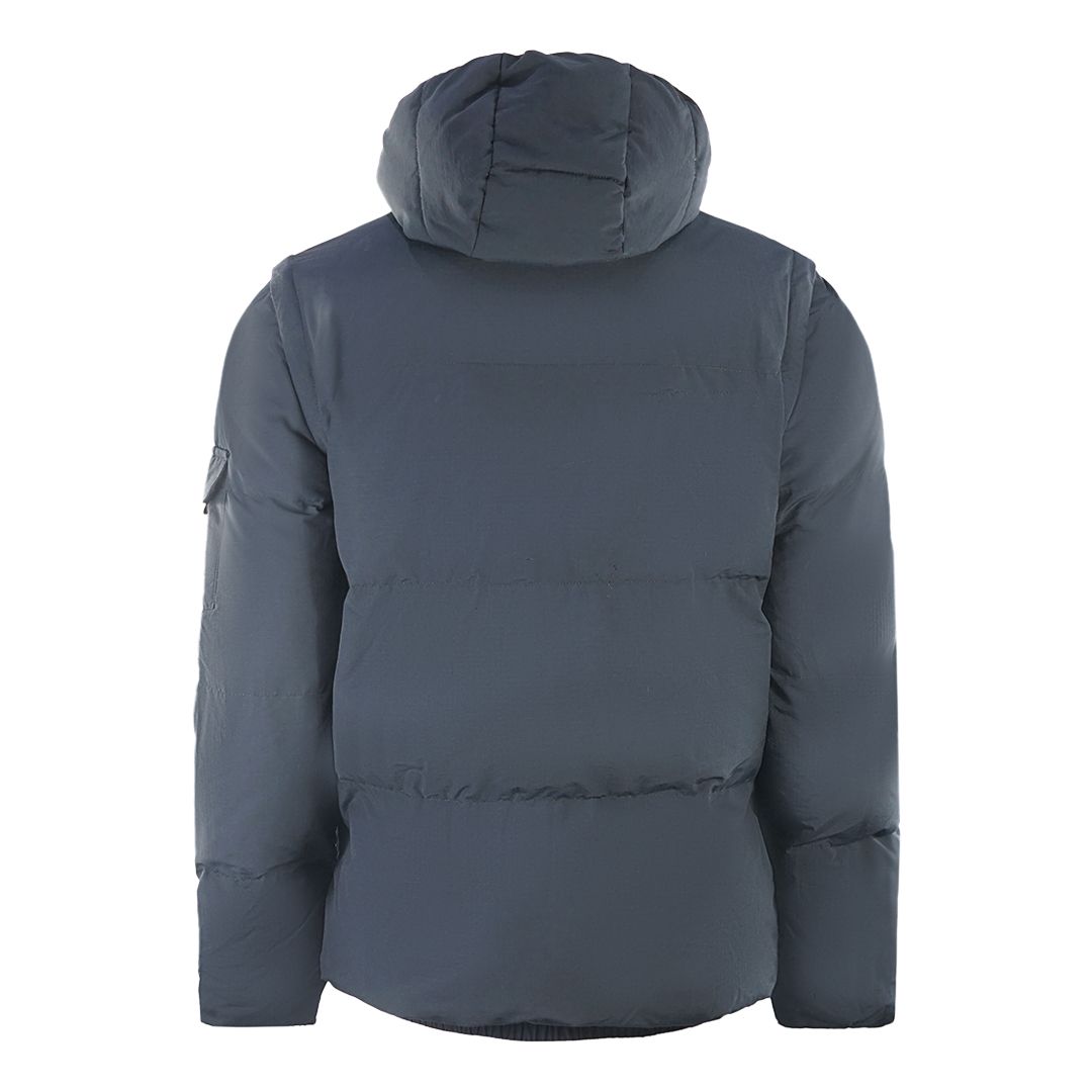 2-in-1 Ripstop-Pufferjacke mit Kapuze