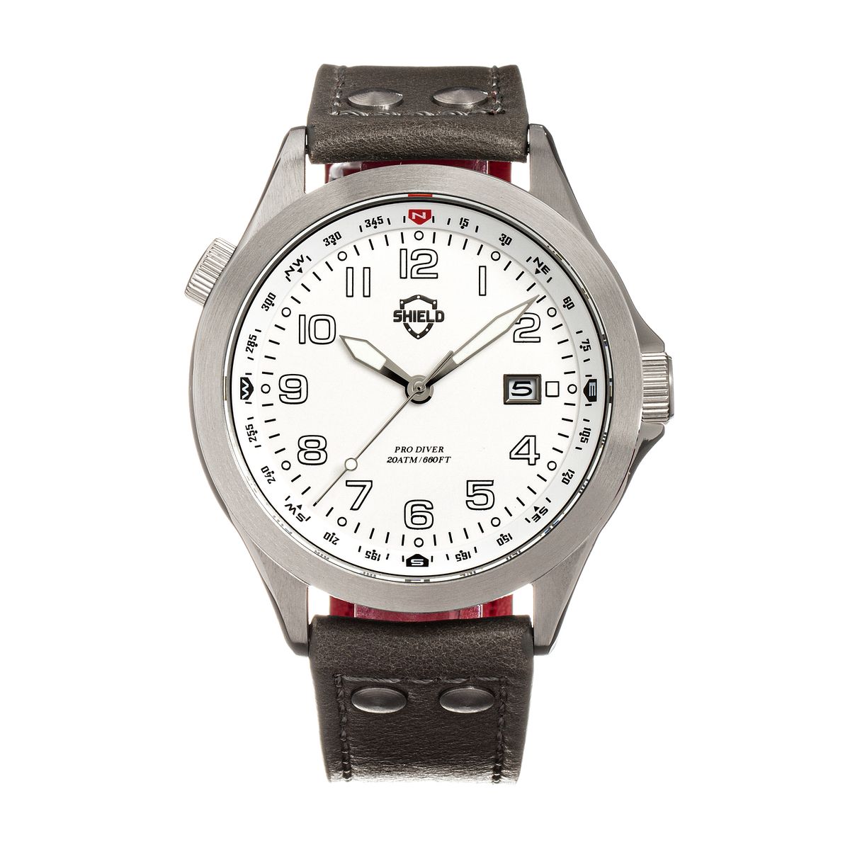 Herren Pro Diver Uhr Lederarmband