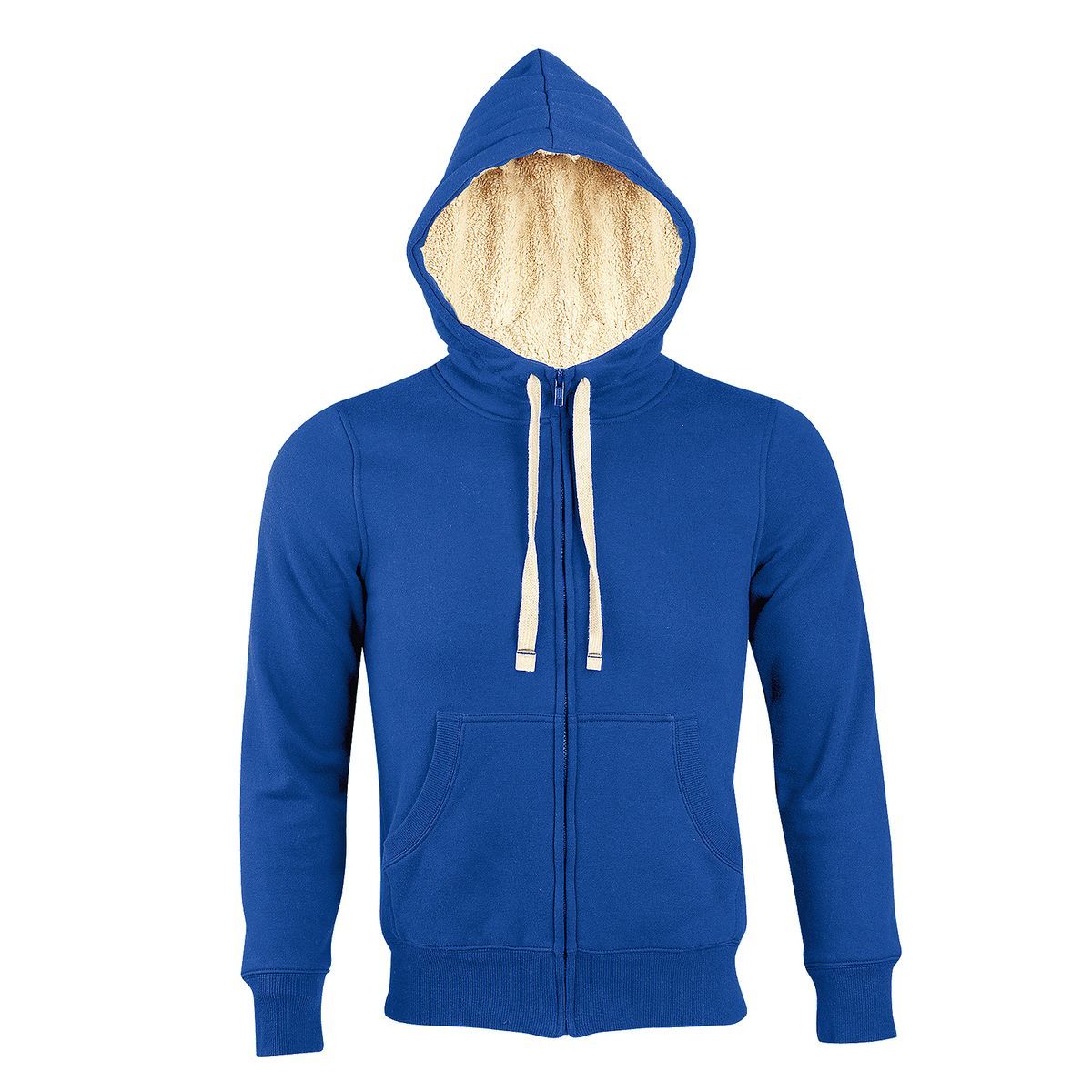 Kapuzenpullover mit Sherpa-Futter und Reißverschluss