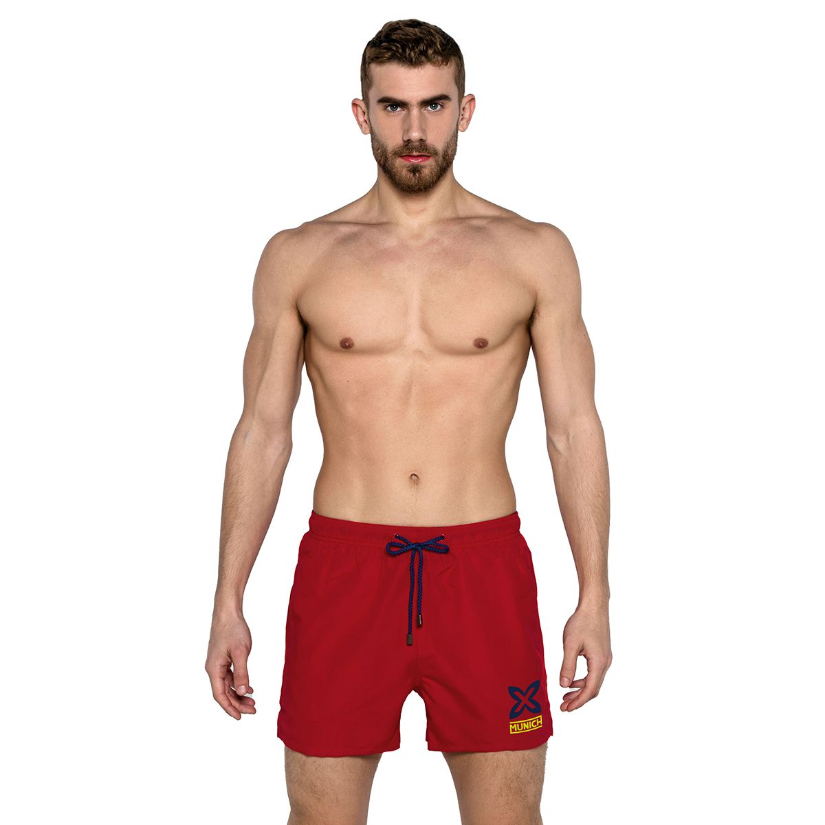 Herren Badehose uni mit Kordelzug
