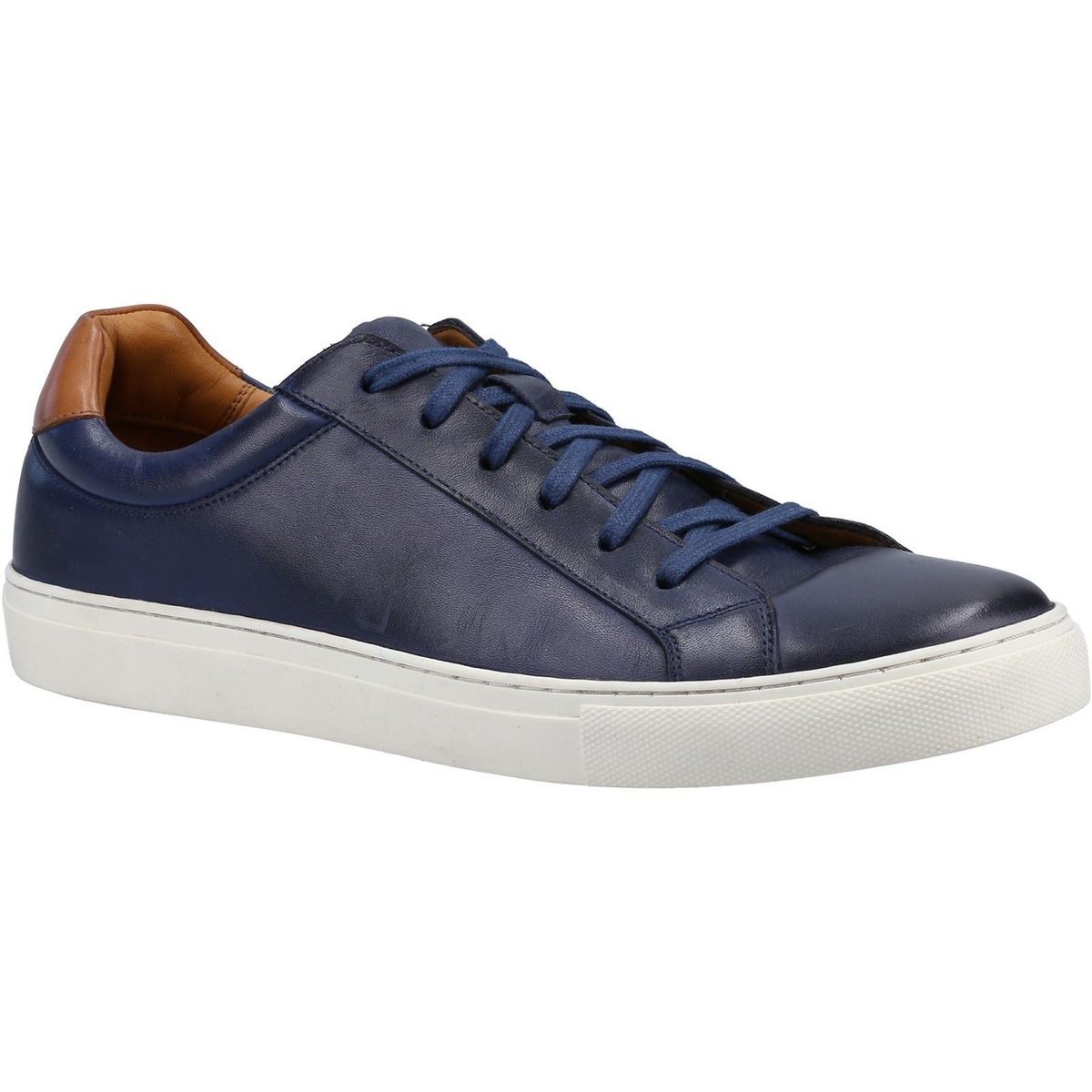 Hush Puppies Colton Leder Herren Navy Turnschuhe