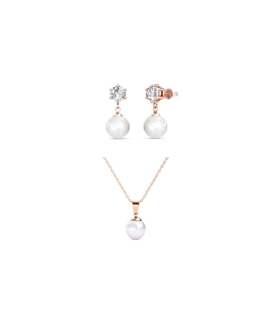 Perlen und Kristall Schmuck Set