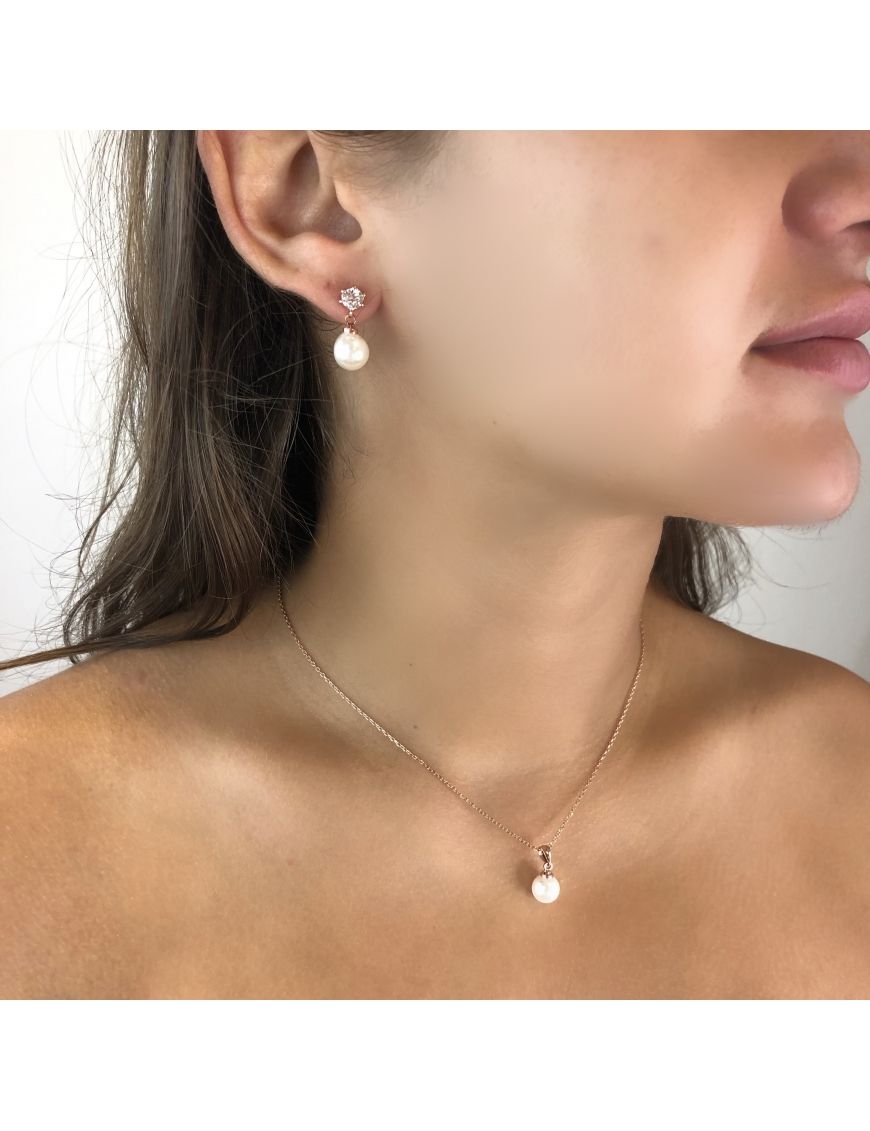Elegantes Set mit Perlen Kristallen