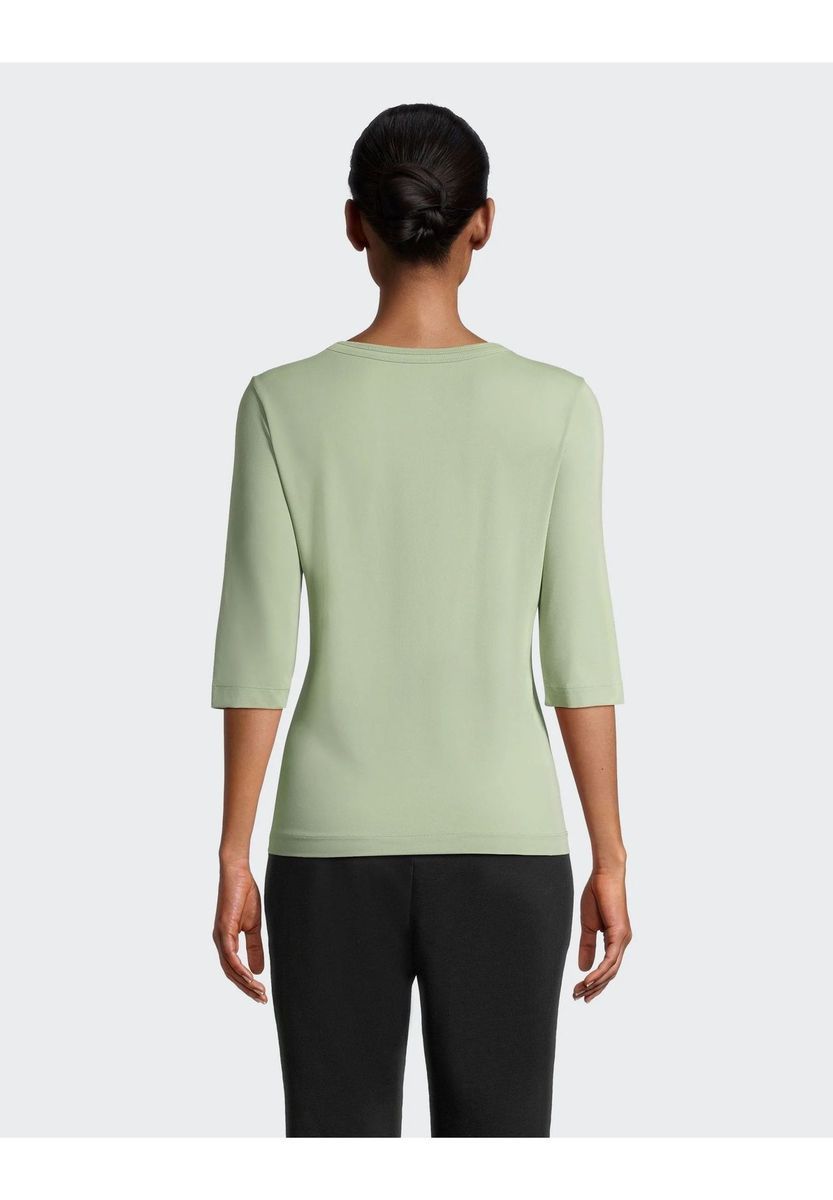 Bequemes 3/4-Arm Rundhals-Shirt