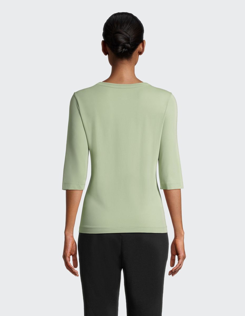 Bequemes 3/4-Arm Rundhals-Shirt