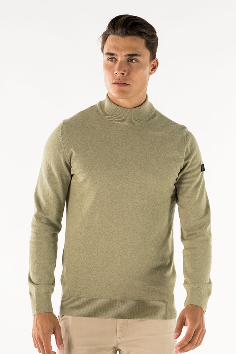 Mock-Neck-Pullover aus Bio-Baumwolle