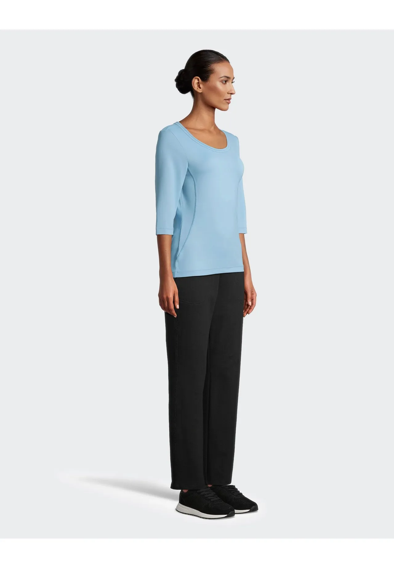 Damen 3/4-Arm Rundhals Shirt
