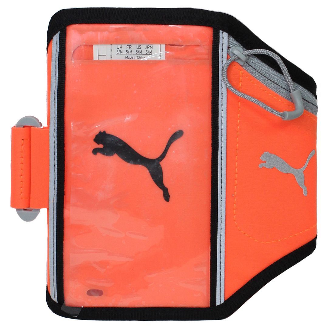 Orangefarbene Telefon-Armbinde Lauftasche