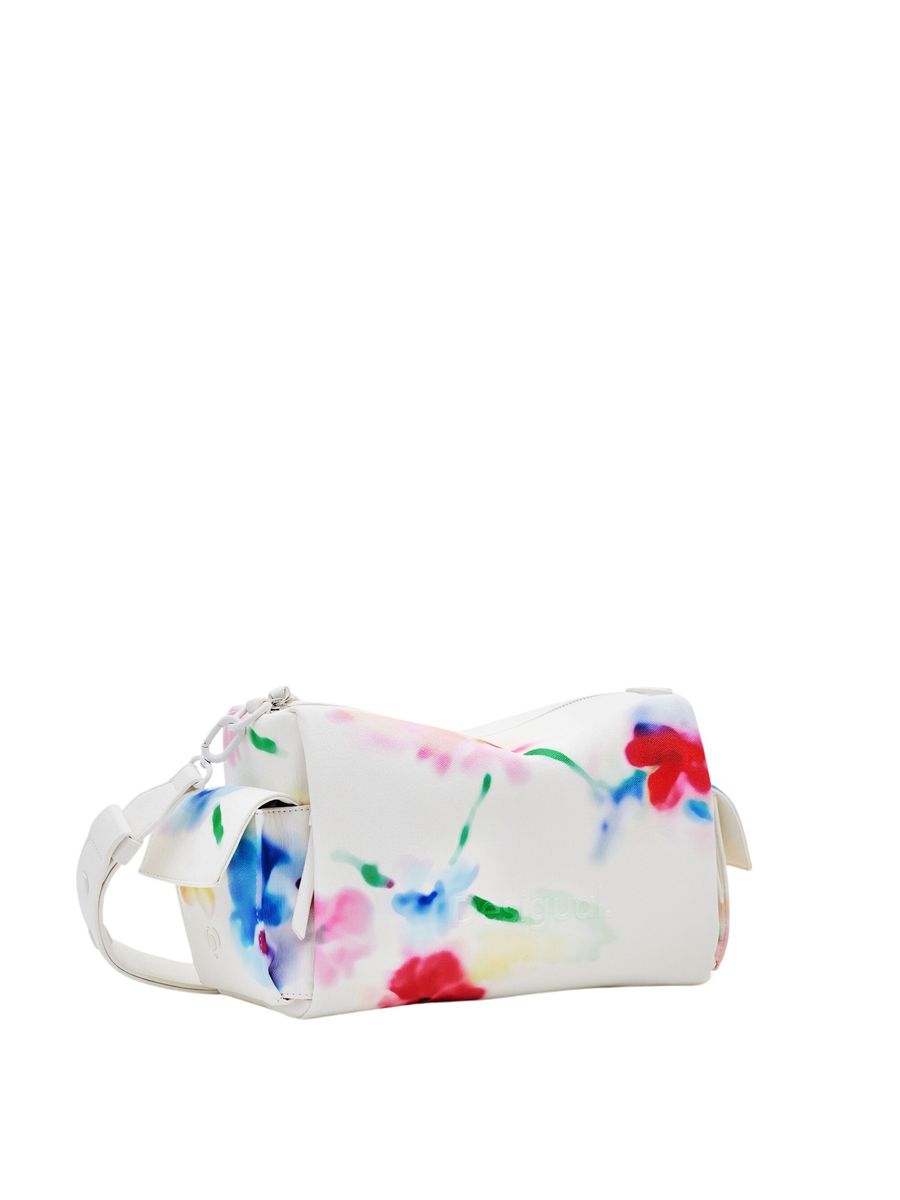Schultertasche mit floralem Aquarellmuster