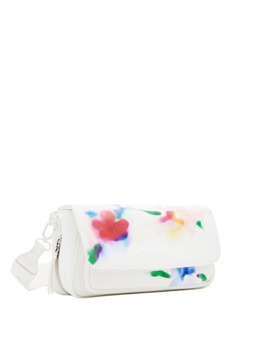 Schultertasche mit floralem Aquarellmuster